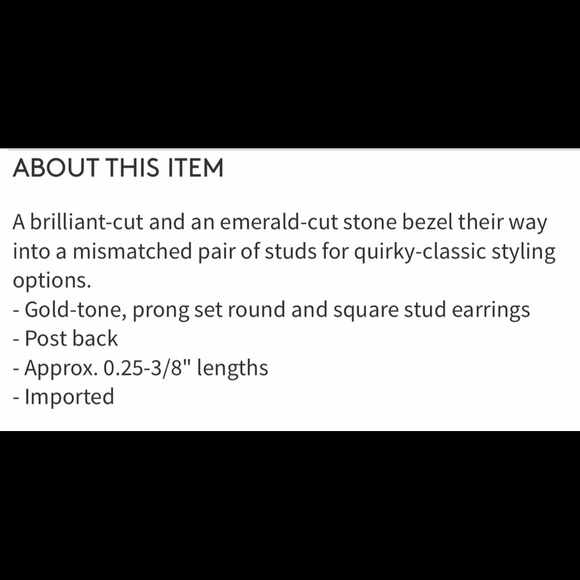 NWT KATE SPADE MISMATCHED FACETED STUD EARRINGS - Picture 8 of 8